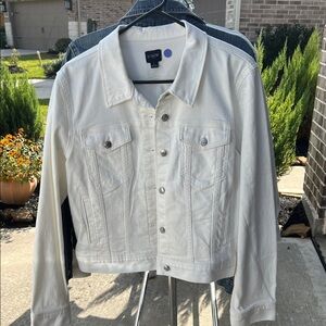 J. Crew White Jean Jacket